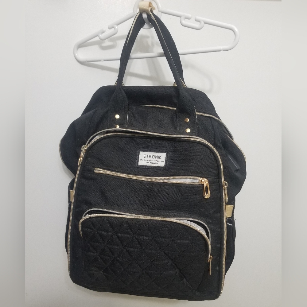 VGUC intricate laptop-friendly backpack w matching lunchbag - Picture 5 of 13